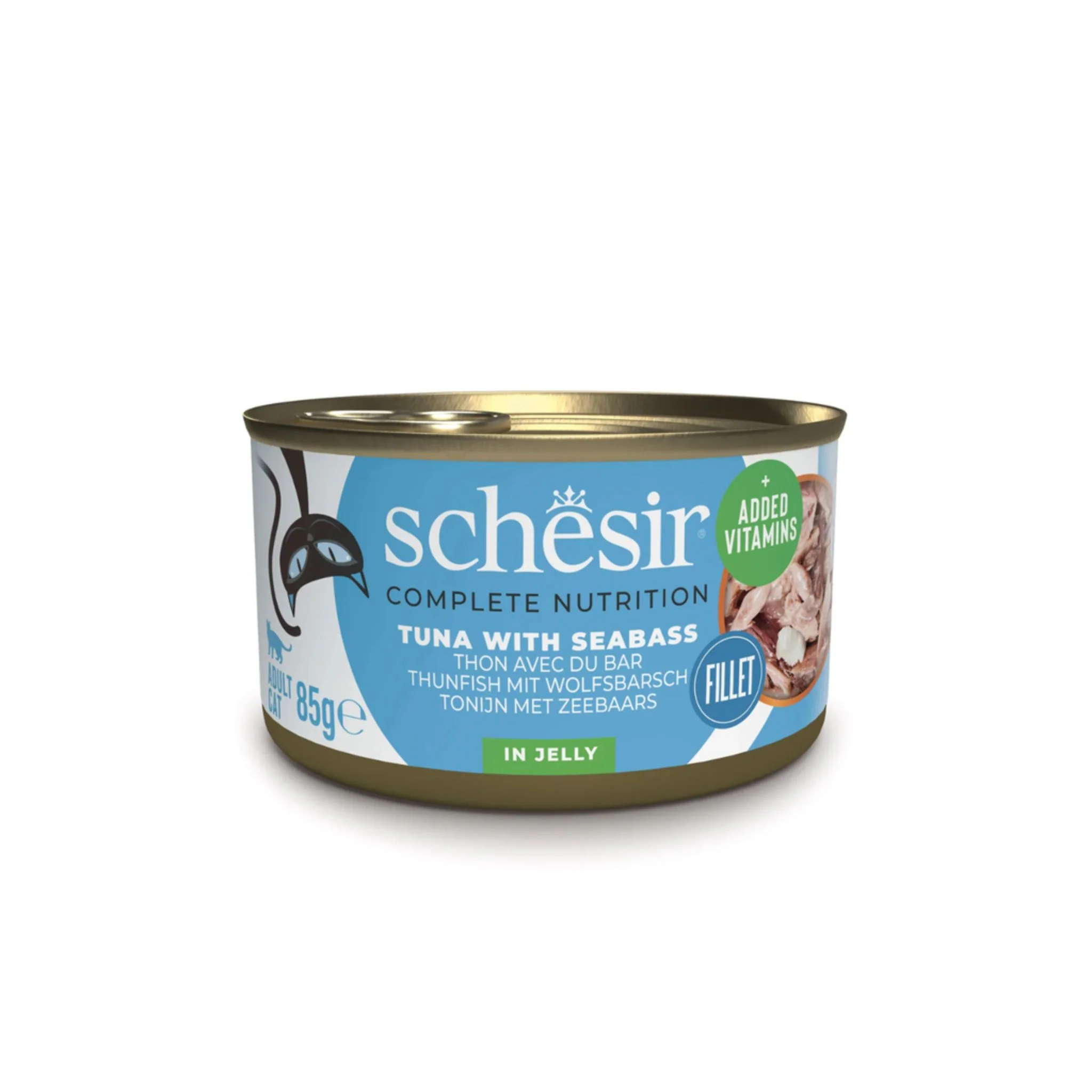 Schesir Nutrition Wet Cat Food In Jelly Can- Tuna With Seabass - 85g - Image 2
