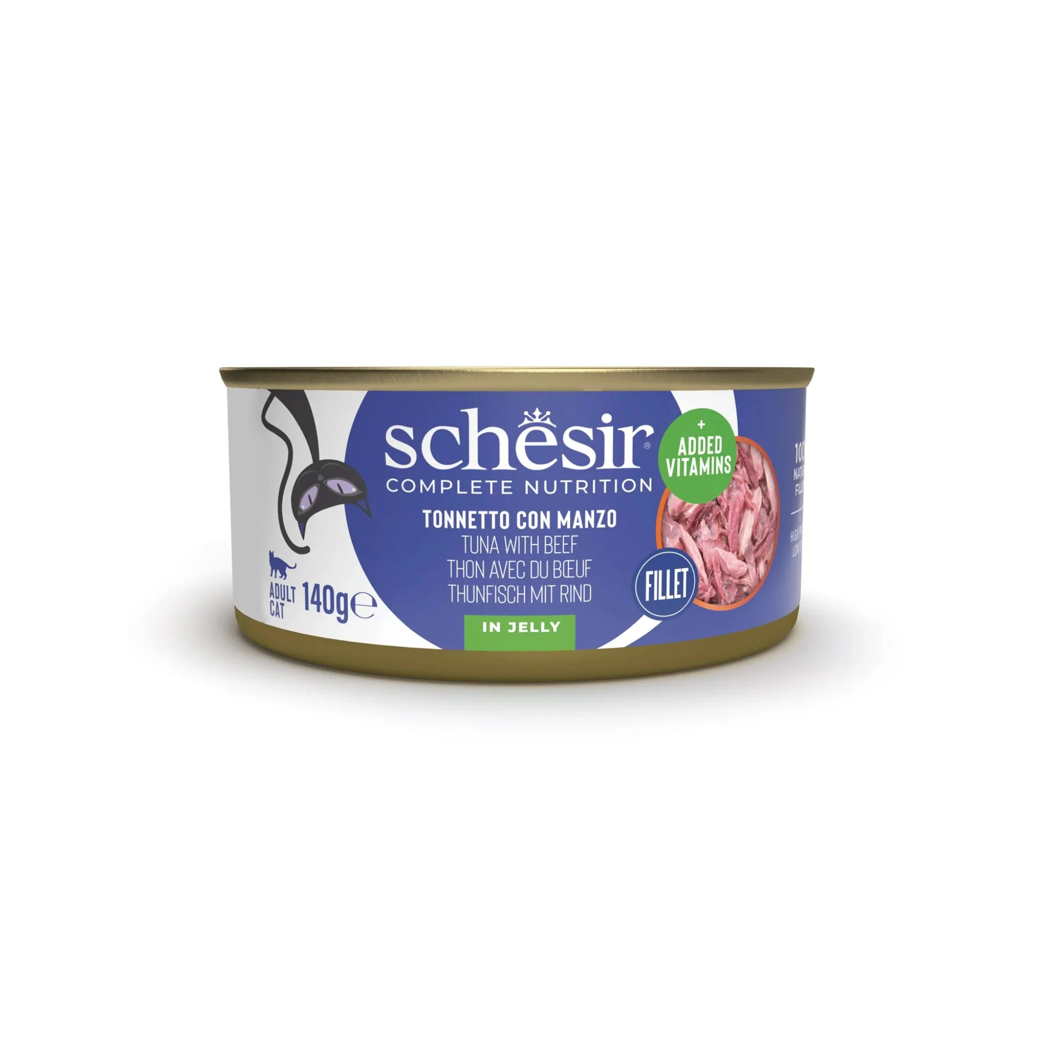 Schesir Cat Wet Food Tuna With Beef Fillets -140g - Image 2