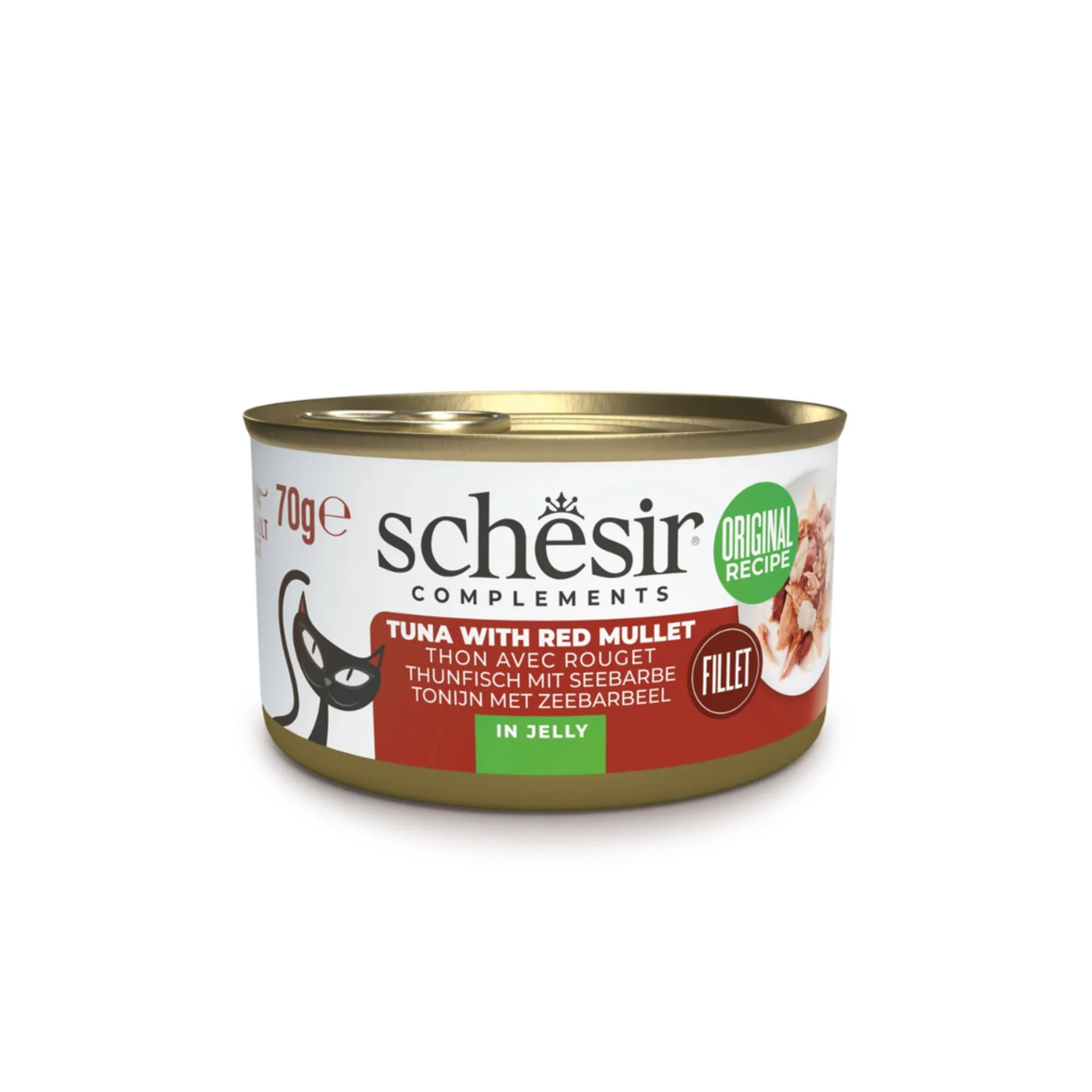 Schesir Complements Cat Wet Food In Jelly Can- Tuna With Red Mullet - 70g - Image 2