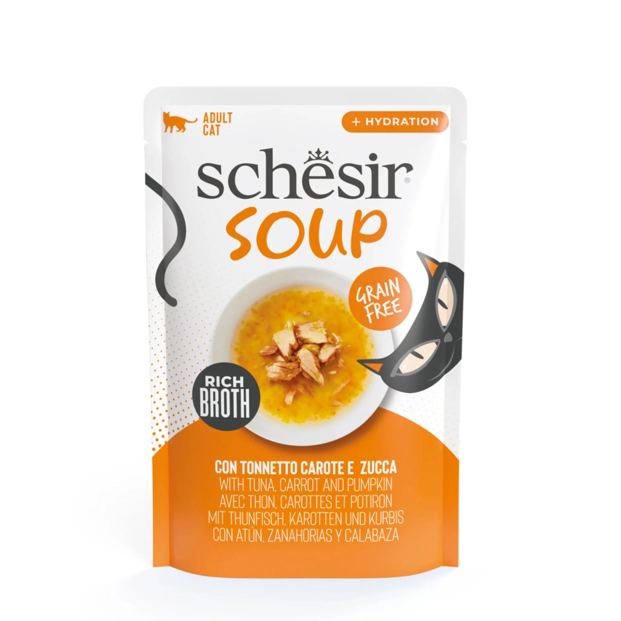 Schesir Soup Cat Wet Food In Soup Pouch Tuna With Pumpkin - 40g - Image 2