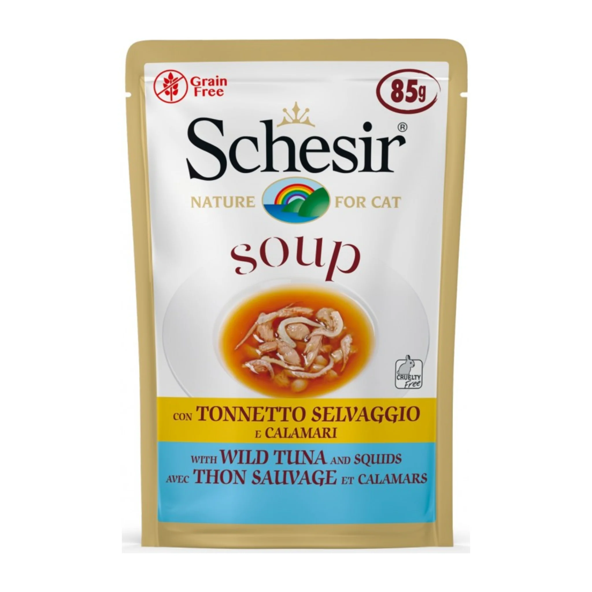 Schesir Cat Wet Soup With Tuna & Squids - 85G - Image 3