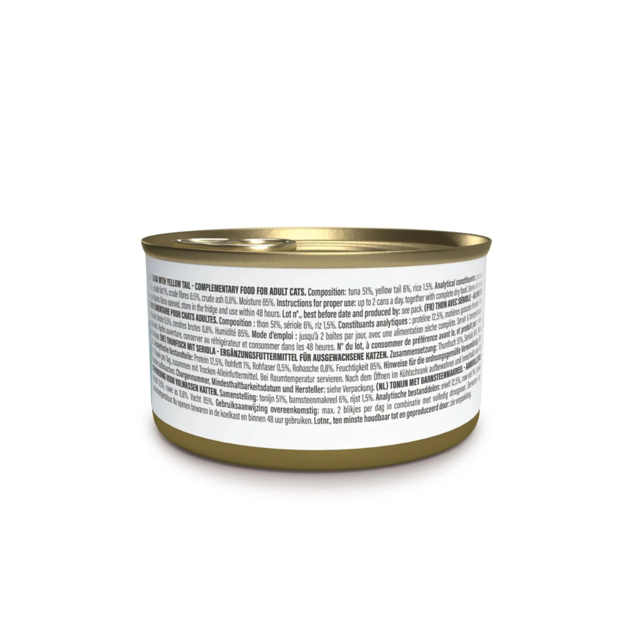 Schesir Cat Wet Food In Jelly Can Tuna With Yellow Tail - 70g - Image 3