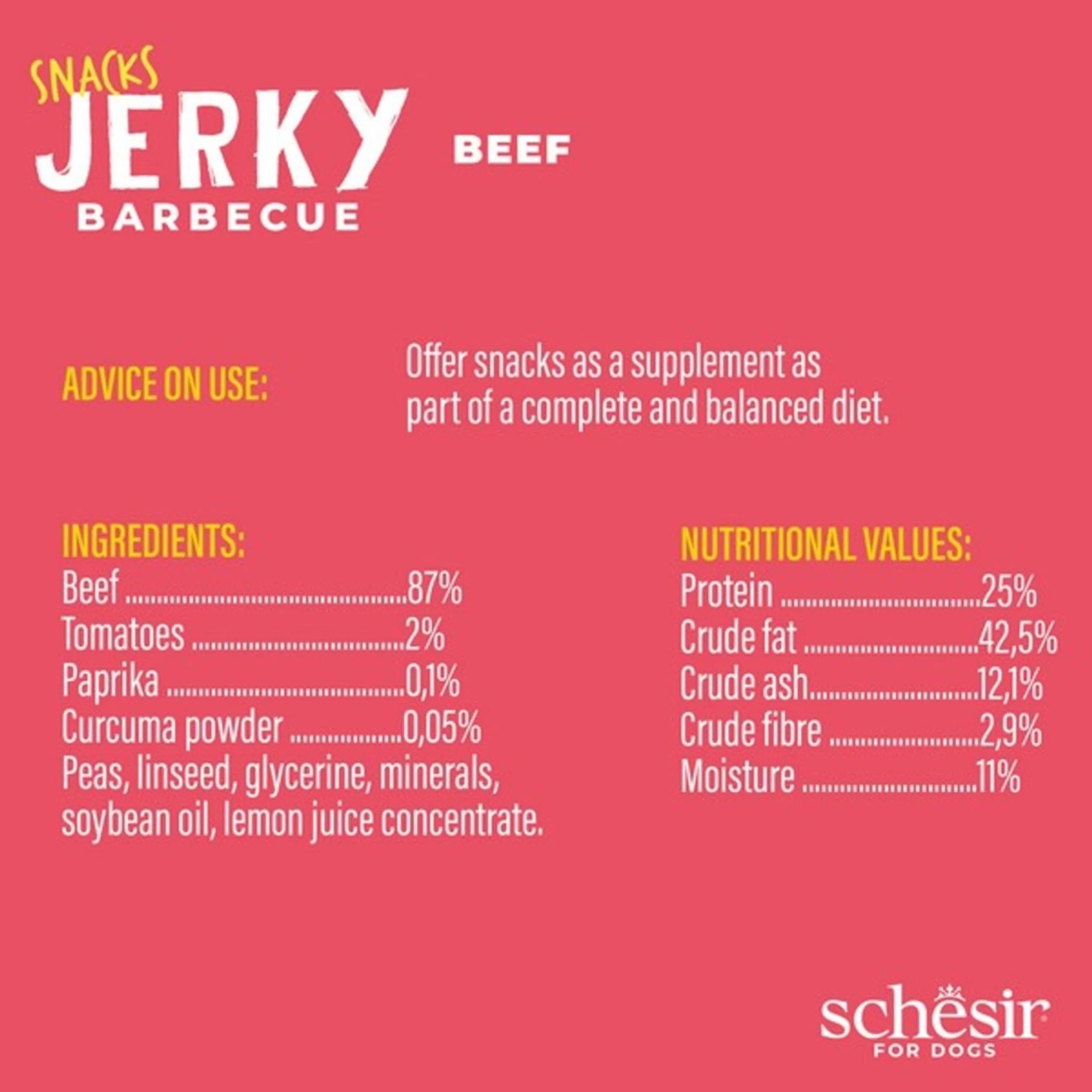 Schesir Dog Jerky Grain Free Beef - 145G - Image 3