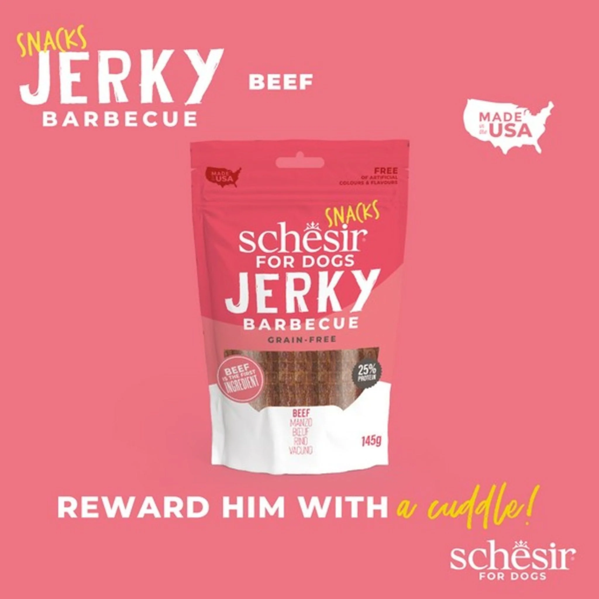 Schesir Dog Jerky Grain Free Beef - 145G - Image 5