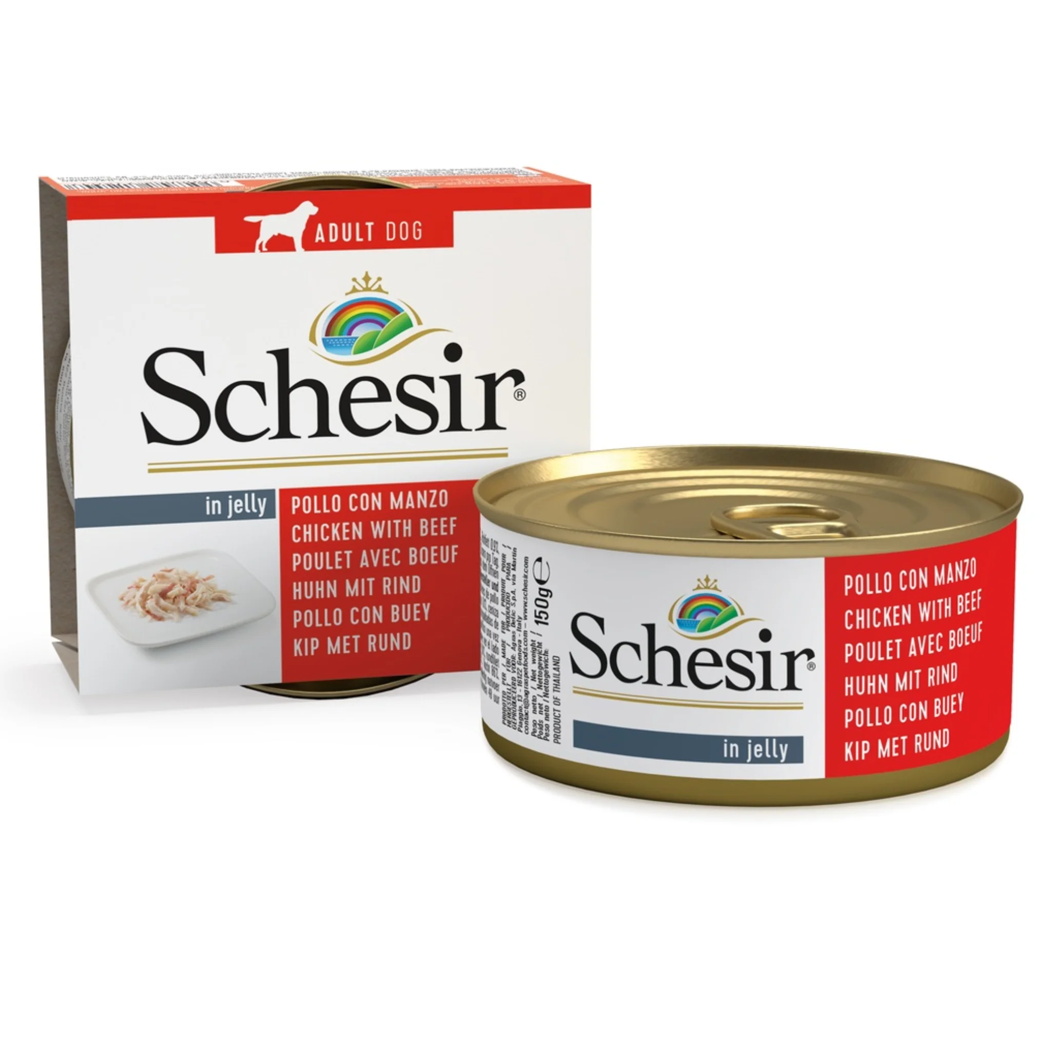 Schesir Dog Wet Food Chicken Fillets With Beef - 150G - Image 3
