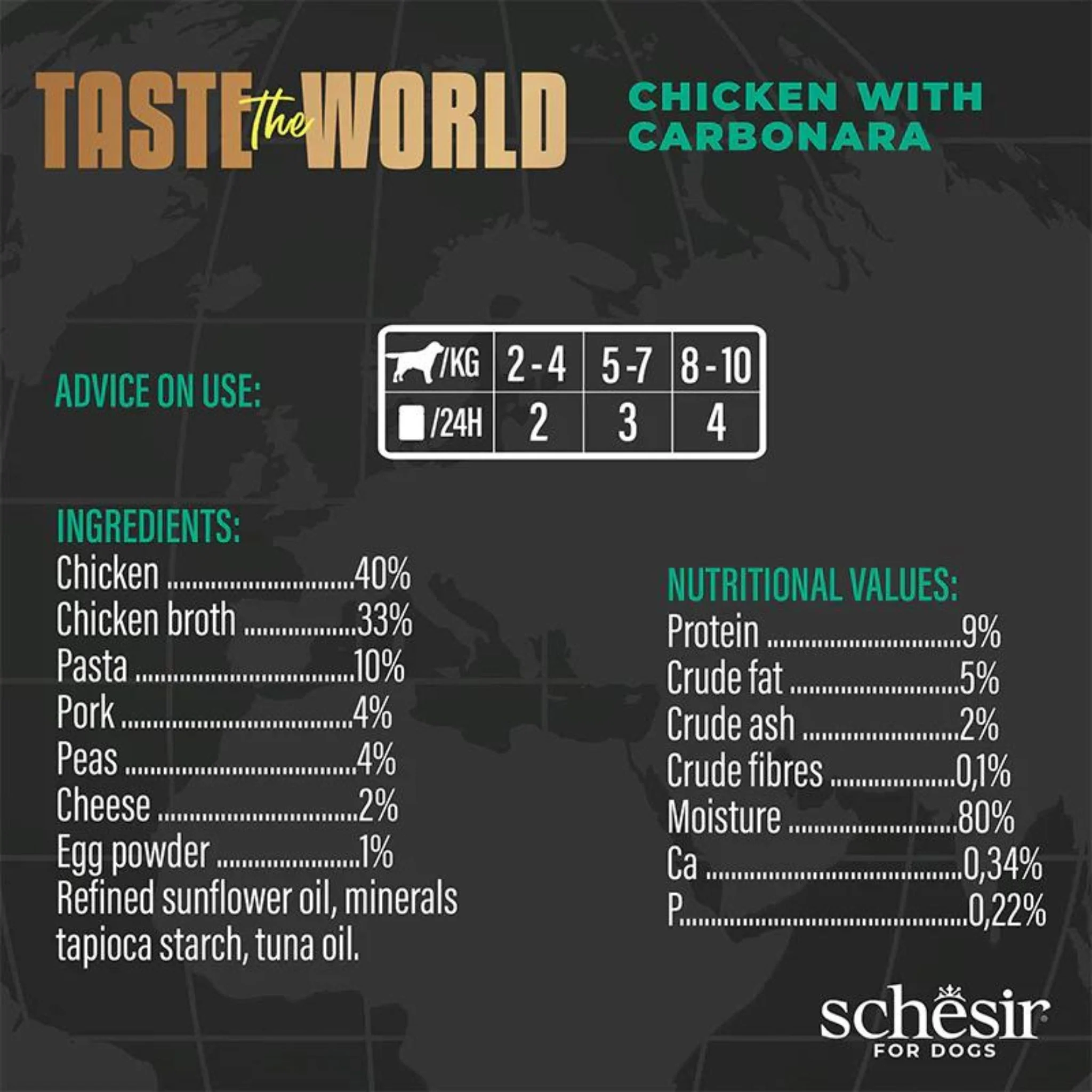 Schesir Chicken With Carbonara Dog Wet Food - 150g - Image 4