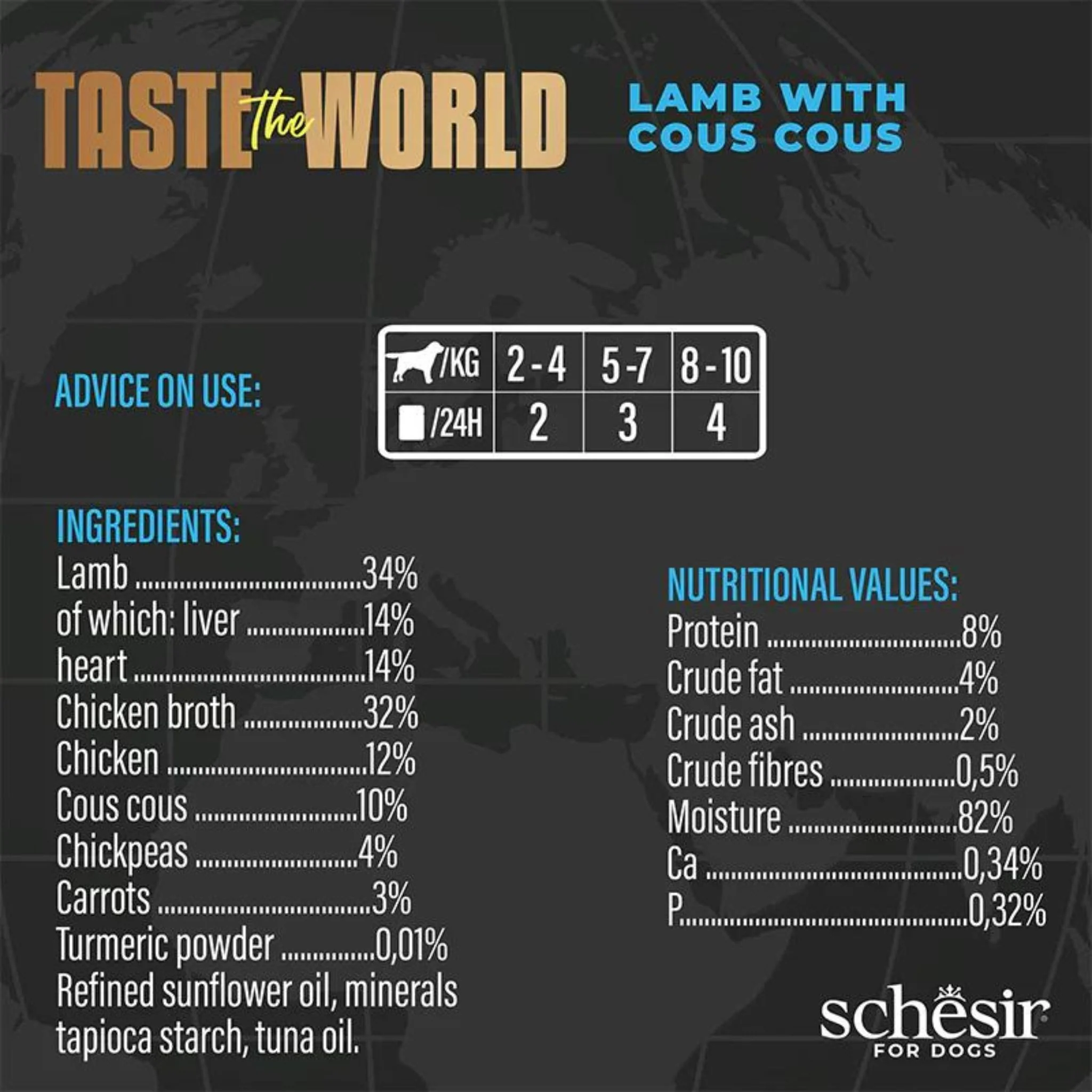 Schesir Dog Wet Food Taste The World Lamb & Couscous - 150G - Image 4