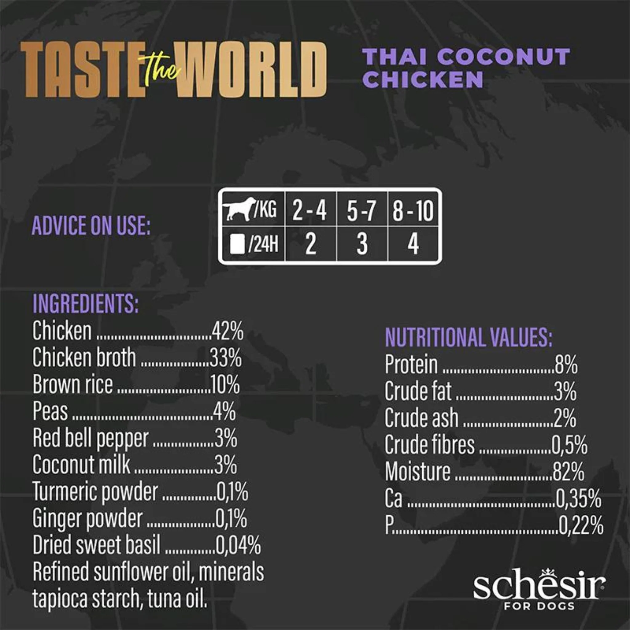 Schesir Dog Wet Food Taste The World Thai Coconut Chicken - 150G - Image 4