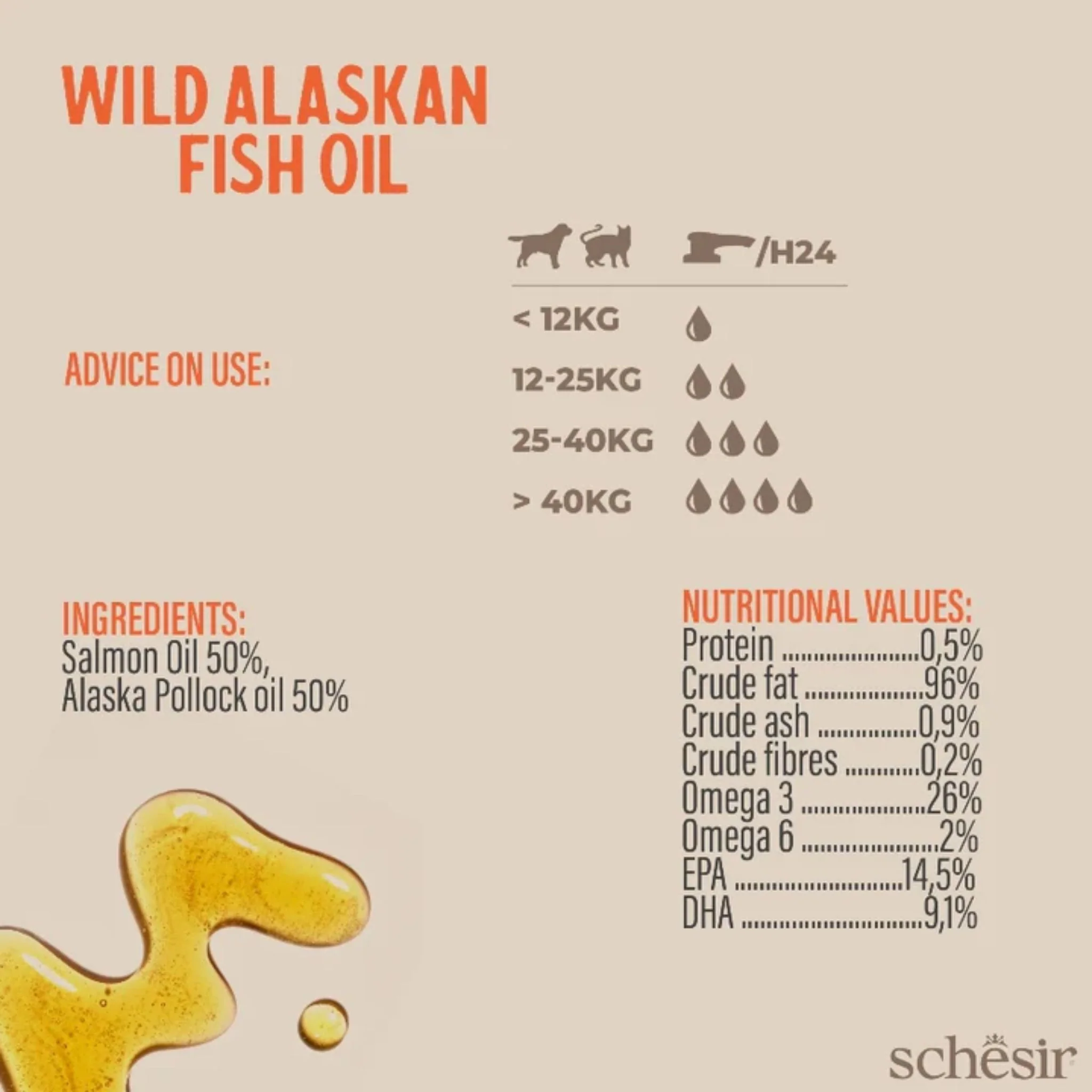Schesir Wild Alaskan Fish Oil Omega 3 For Dog & Cat - Image 3