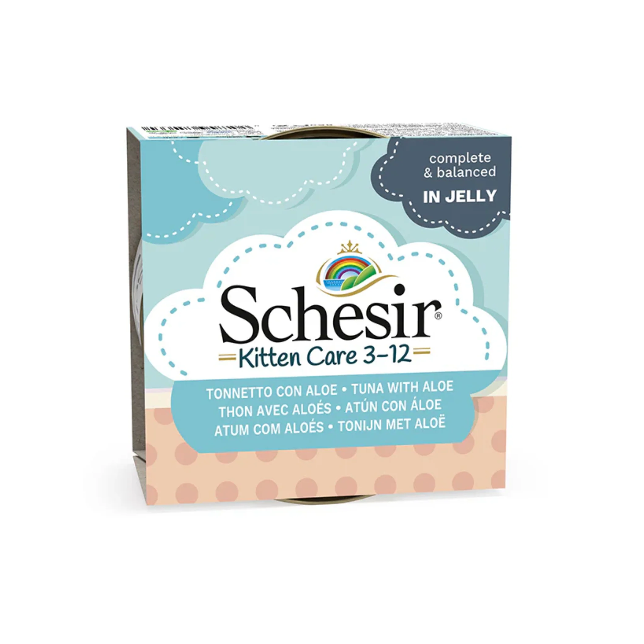 Schesir Kitten Care- Can In Jelly 3-12 Tuna With Aloe Wet Food - 85g - Image 4