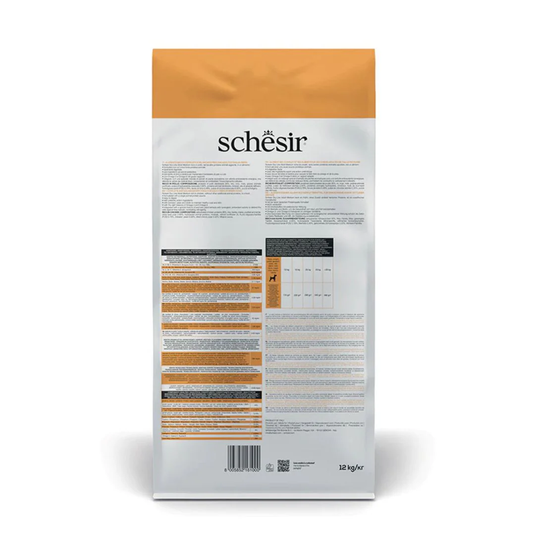 Schesir Dog Food Medium Adult Maintenance With Chicken - 12kg - Image 2