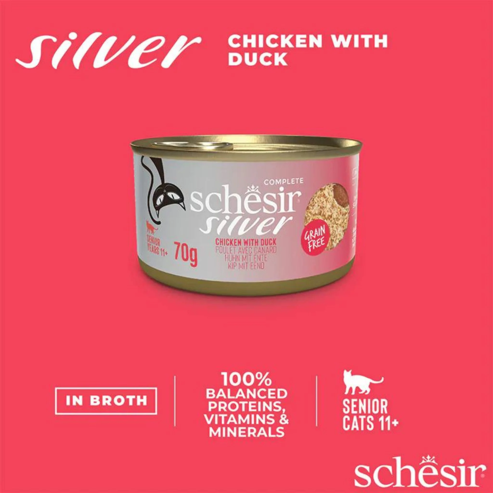 Schesir Silver Senior Cat Fillets Chicken & Duck - 70G - Image 6