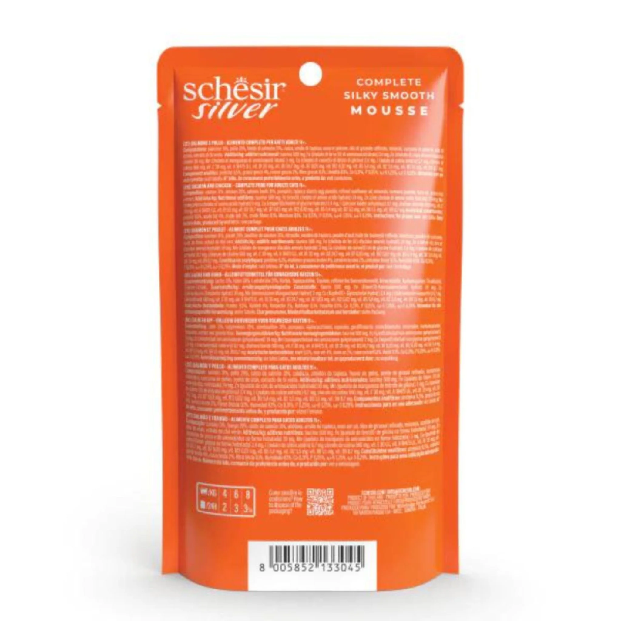 Schesir Silver Senior Cat Mousse Salmon & Chicken - 80G - Image 3