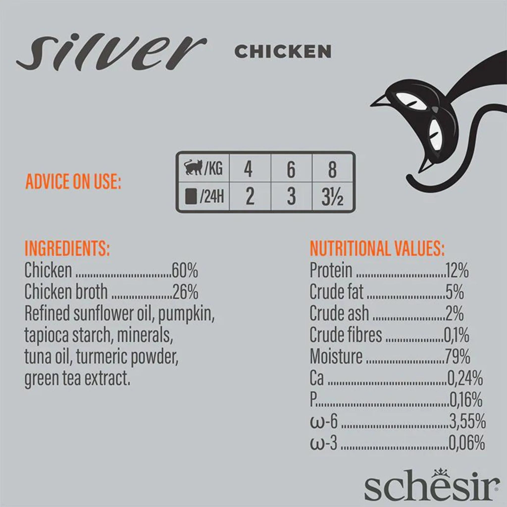 Schesir Silver Senior Cat Wholefood Chicken - 70G - Image 3