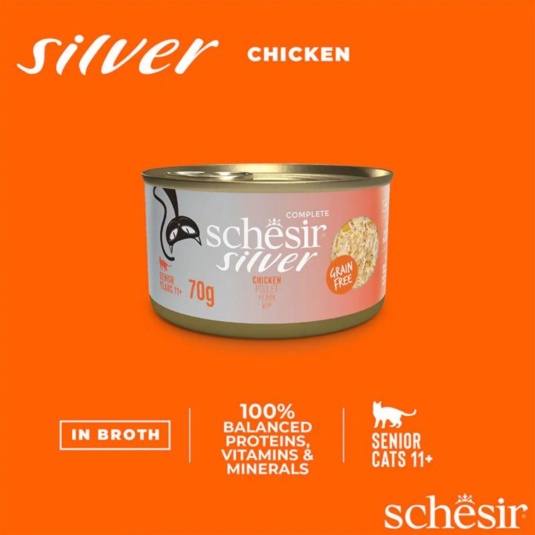 Schesir Silver Senior Cat Wholefood Chicken - 70G - Image 6