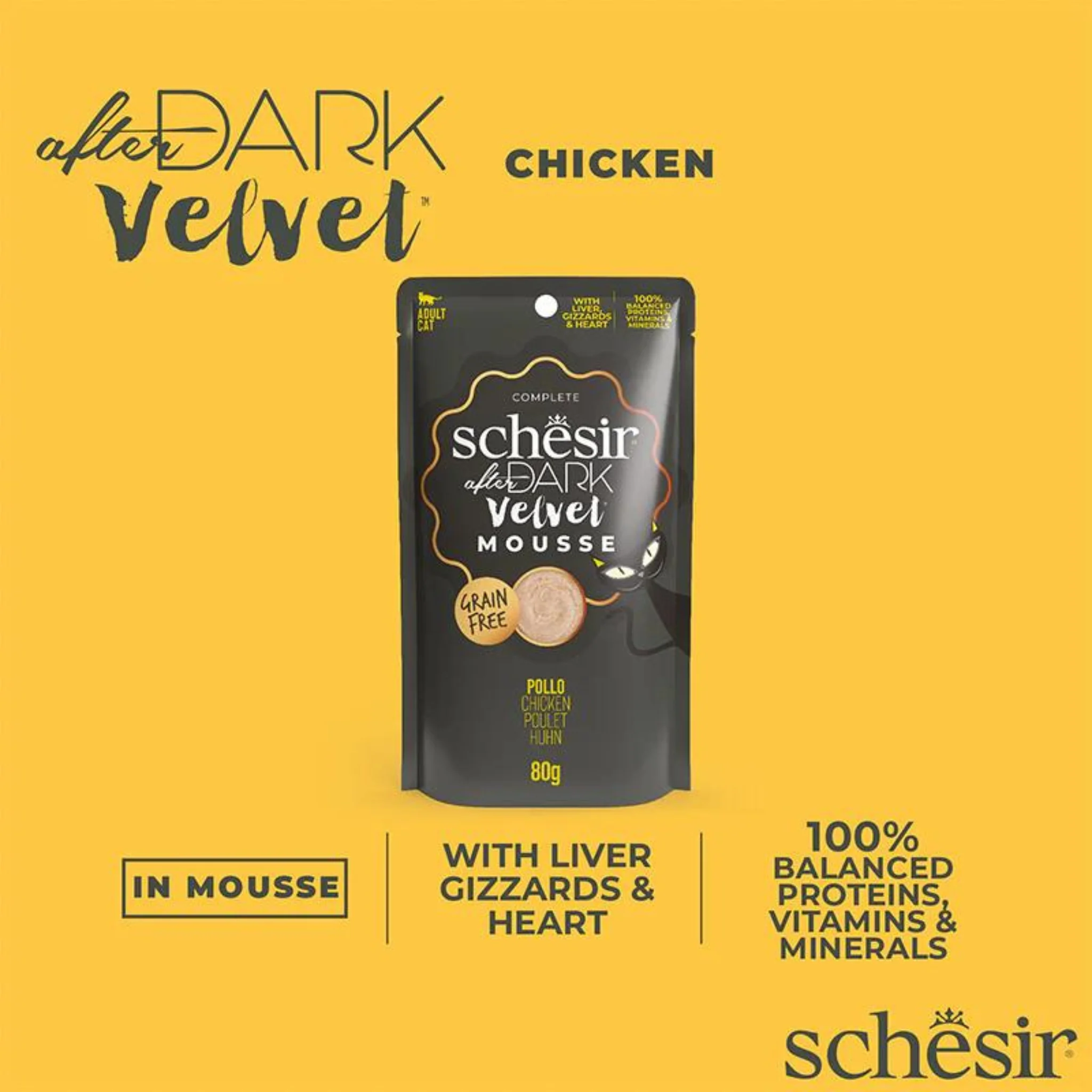 Schesir Velvet Mousse Chicken Wet Cat Food - 80G - Image 5