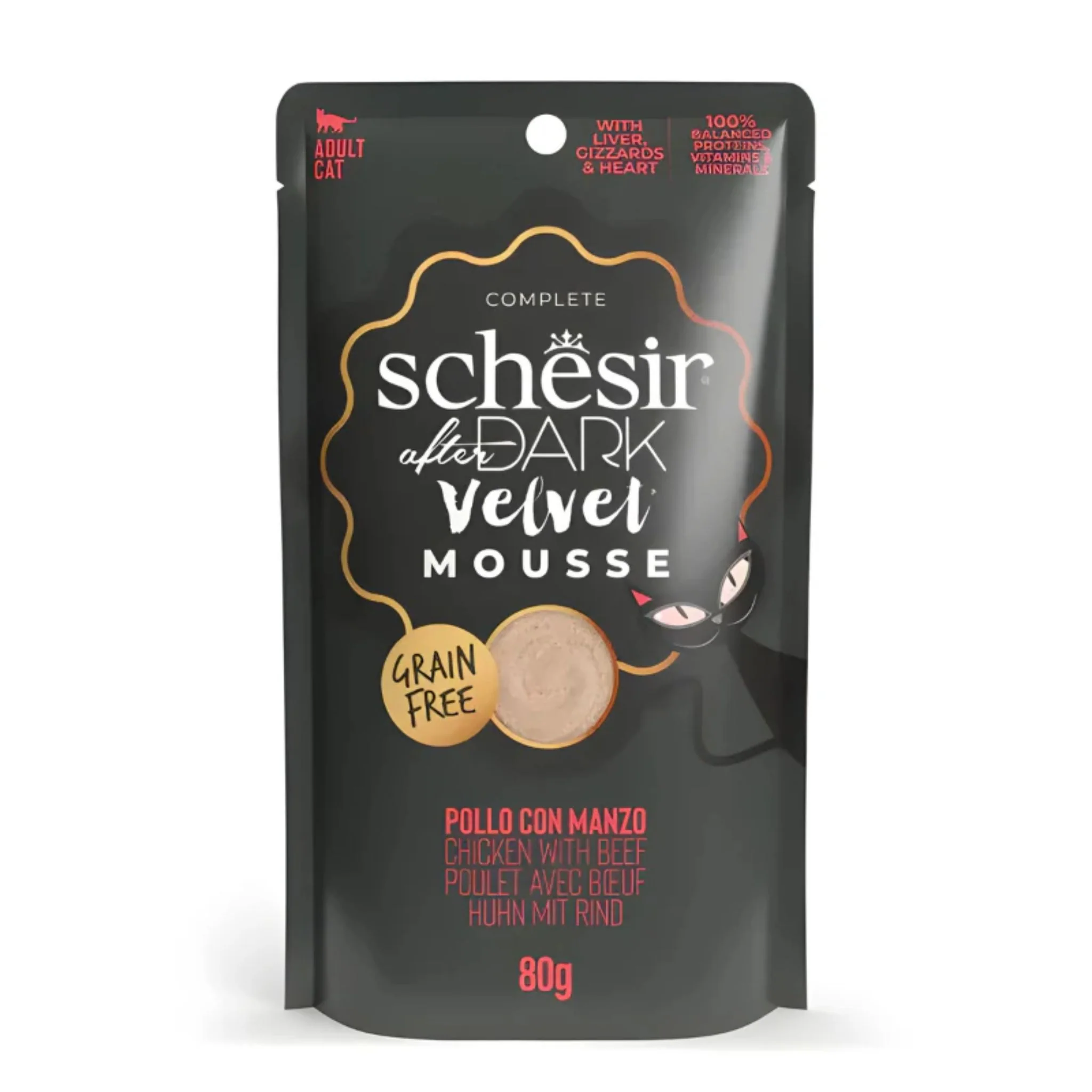 Schesir Velvet Mousse Variety Pack Wet Cat Food - 12X80G - Image 4