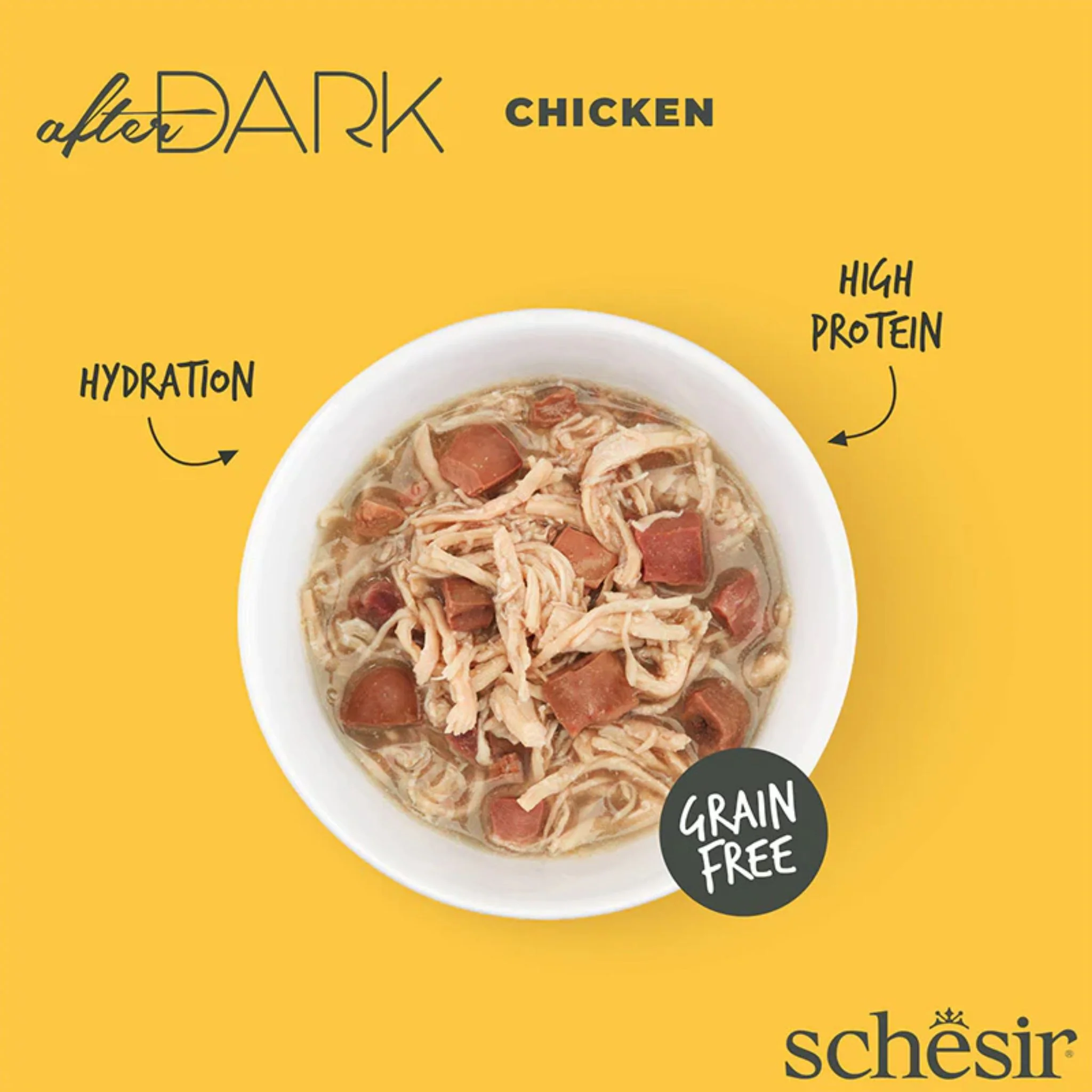 Schesir After Dark Chicken In Broth Canned Cat Food - 80g - Image 3