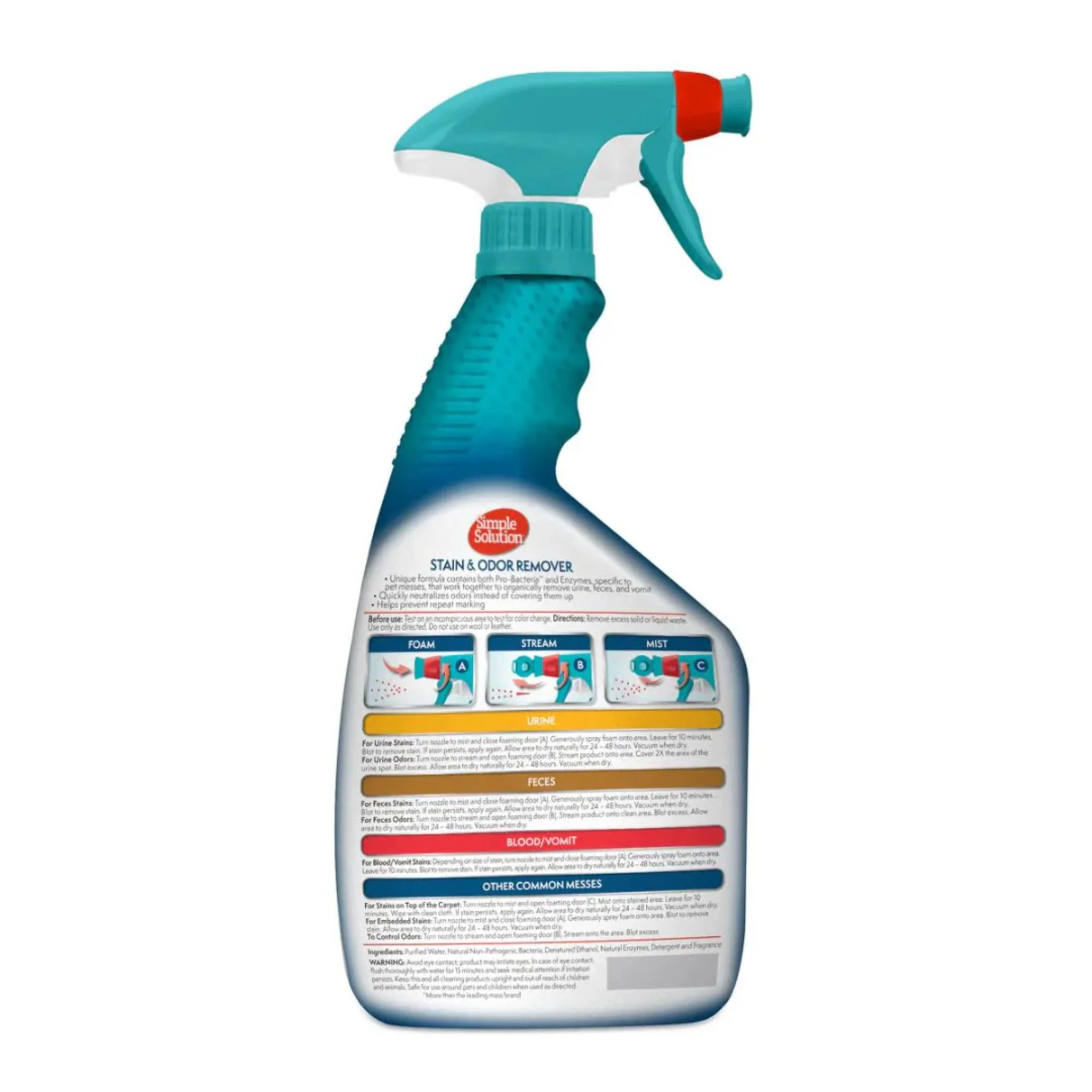 Simple Solution Floral Stain & Odor Remover Enzyme Pet Cleaner - 945ml - Image 2
