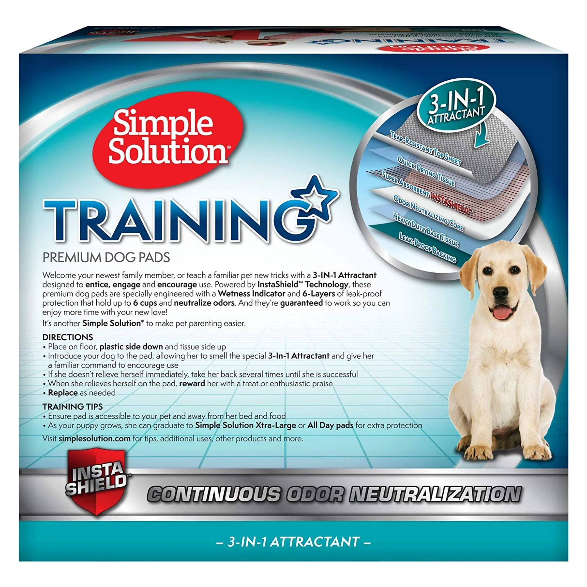 Simple Solution Premium Dog and Puppy Training Pads - 100pcs - Image 2