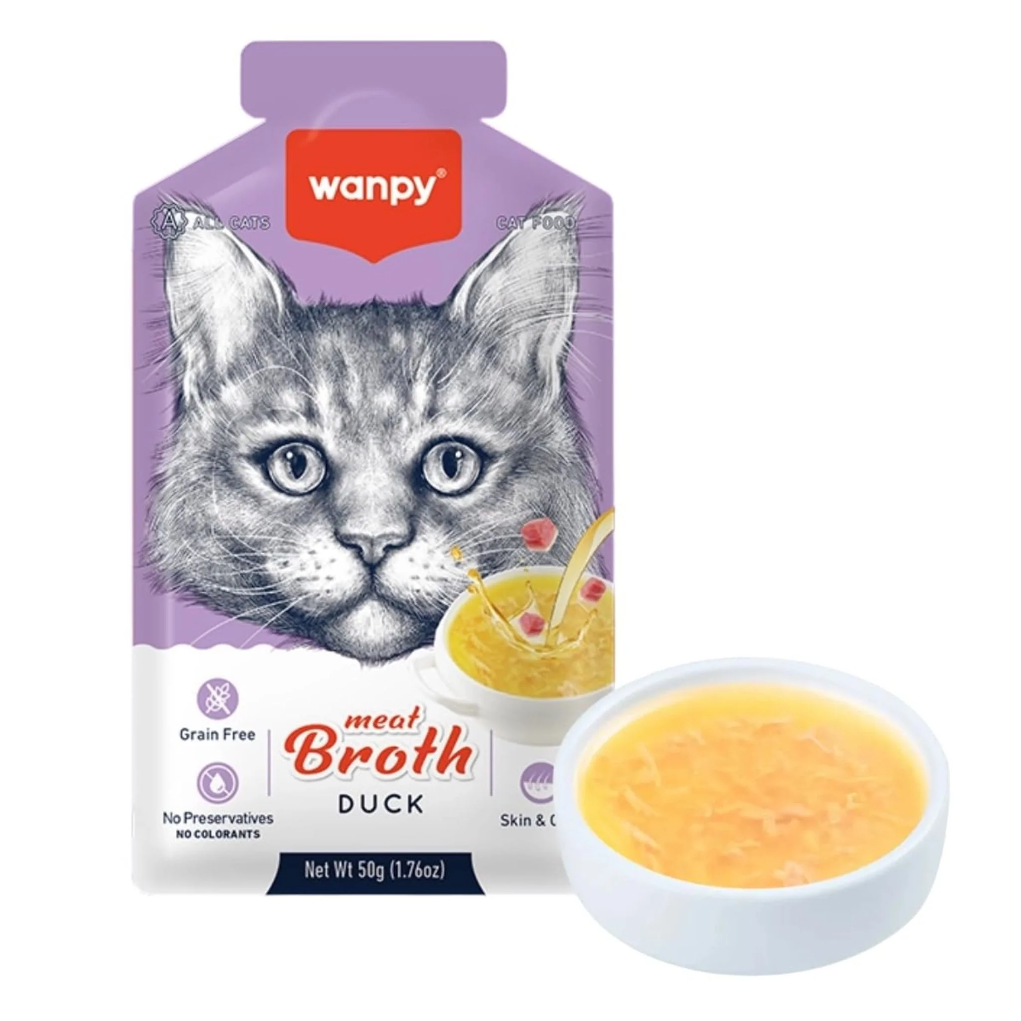 Wanpy Duck Broth For Cat Delicious Liquid Snack - 50g - Image 2